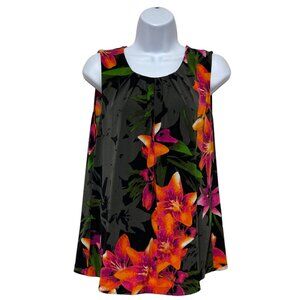 Worthington-Women's Large Pullover Top Sleeveless Light Weight Floral